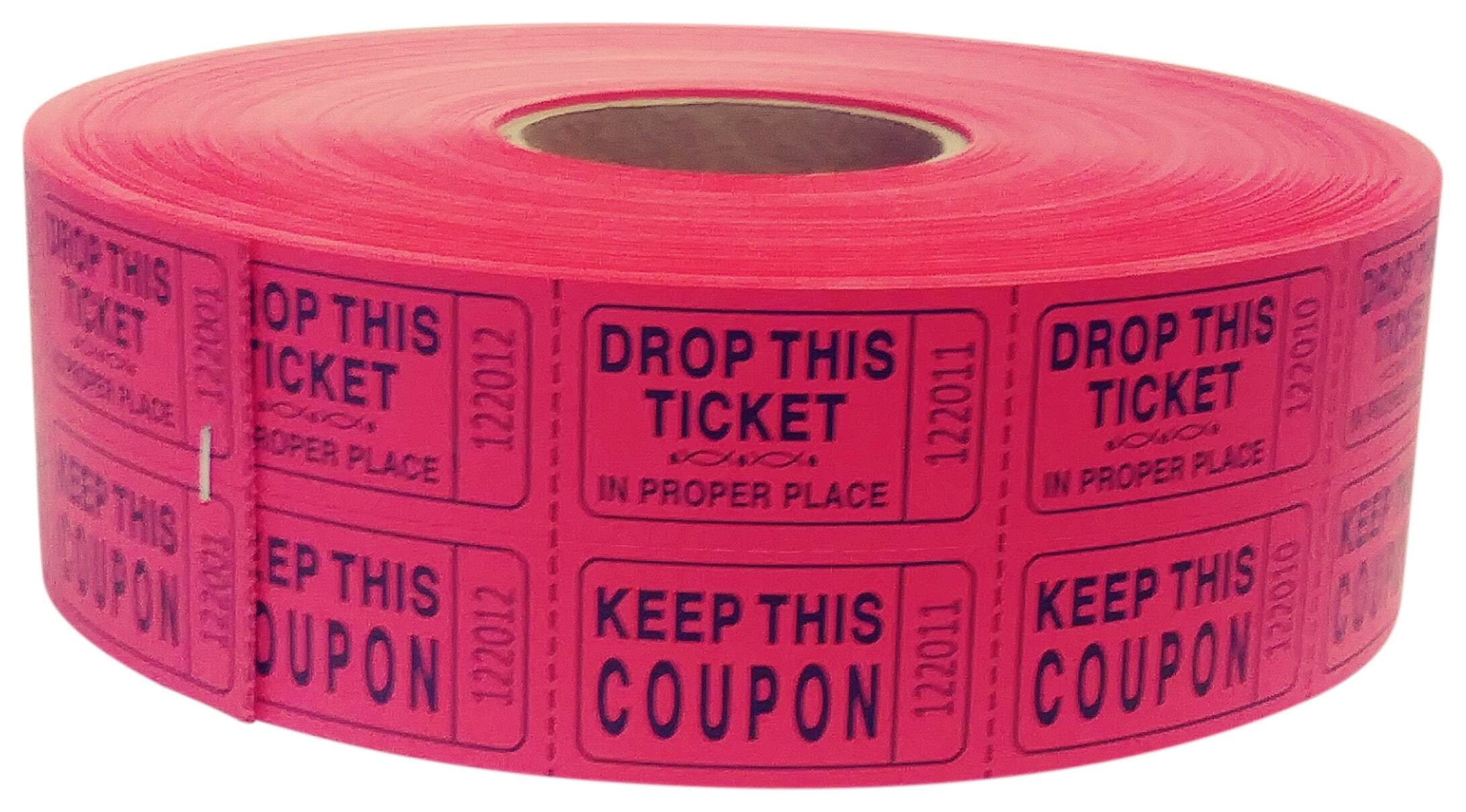 Premier Southern Ticket Double Roll Ticket, 2 x 2 inches, Red, Pack of 2000, Item Number 1514760